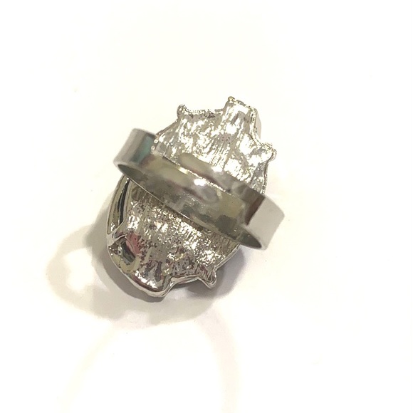 Gray Prism Statement Ring Adjustable Band - Picture 2 of 2